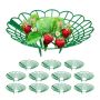 Braškių augalų atramų rinkinys Relaxdays, 12 vnt, Žalia, 10 × 30 × 30 cm