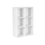 Bookshelf 6 compartments, white