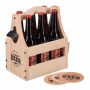 Butelių dėklas Relaxdays 10039134.0, 6 buteliams po 0,5 l, 28,5 × 30 × 16 cm
