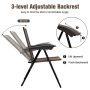 Set of 4 garden chairs 69x54x90cm., brown/black