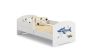 Children's bed Luk with mattress and barrier protection 144 cm x 77 cm x 56 cm, shark