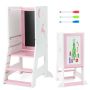 Drawing board 50x37x87cm., pink/white