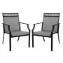 Set of 2 garden chairs 66x61x90cm, black/dark grey