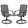Set of 2 garden chairs 66x56x92.5cm, grey/black