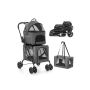 Dog stroller 53x84x105cm., gray/black