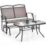 2-piece garden furniture set, black/grey