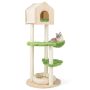 Scratching post 60x60x139cm., beige/green color