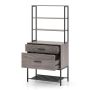 Filing cabinet 75x40x156cm., gray/black