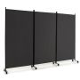 Screen 262x30x180cm., dark gray/black