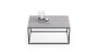 Concrete design coffee table Solo 100x60x40cm, gray