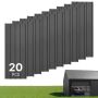 Galvanized steel roof panel set VEVOR, 20 pcs, 108 × 42.6 cm