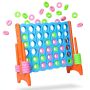 „Connect Four“ žaidimas Relaxdays, XXL, be krepšio, Mėlyna/oranžinė, 120 × 110 × 55 cm