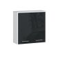 Wall-mounted bathroom cabinet NORE Fin K60, white/dark grey