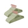Set of 50 velvet clothes hangers, light green