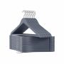 Wooden clothes hangers 20 pcs. silver-gray color