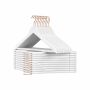 Wooden hanger set, 20 pcs., white