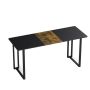 Desk 160x60x75.5cm., black/brown