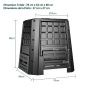 Compost bin 78x64x80cm., black
