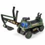 Children's excavator pusher 113x36x39cm., dark green/black