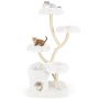 Scratching post 76x59x165cm., white/beige
