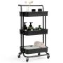 Kitchen trolley 43x35x87cm., black