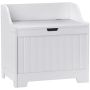 Storage box with lid, 61 l, White, 56.5 × 56 × 38 cm