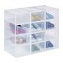 Daiktų laikymo dėžės Relaxdays 10048034.0, 12 vnt, 23 × 14,5 × 33,5 cm