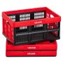 Storage boxes VEVOR ZJKS493624W, 3 pcs., 32 l, Red/black, 48.3 × 35.3 × 23.8 cm