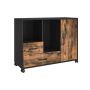 Daugiafunkcinė spintelė Relaxdays 10052416_1509, 2 stalčiai, 4 skyriai, 90 × 70 × 35 cm