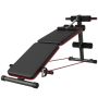 Multifunctional training bench Homcom 137x51x66cm., black/red
