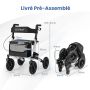 Walker for adults 82x62x97cm., black/silver color