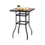 Outdoor table 70x70x102cm., black/brown