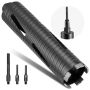 Deimantinė gręžimo karūnėlė VEVOR, M16, 3 adapteriai, 64 × 241 mm
