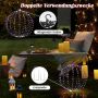 Dekoratyviniai LED rutuliai, 2 vnt., 440 LED lempučių, 56 × 56 × 67 cm ir 30 × 30 × 32 cm