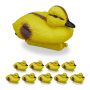 Dekoratyvinių ančių figūrėlių rinkinys Relaxdays 10048285.0, 10 vnt, 7 × 6,5 × 12,5 cm