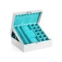 Jewelry box JDS305W, white/blue