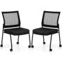 Set of 2 office chairs 59.5x59x86cm., black