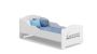 Children's bed Michas with mattress 164 cm x 85 cm x 63 cm, train
