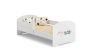 Children's bed Luk with mattress and barrier protection 144 cm x 77 cm x 56 cm, airplane