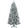 Artificial Christmas tree, with snow and pine cones, Green, Ø97 × 180 cm