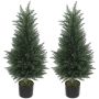 Artificial cypress plant, 2 pcs, Ø40 × 90 cm