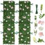 Artificial flower wall backdrop VEVOR JN-BW-02, 2 pcs, Green, 61 × 243.8 cm