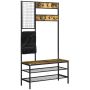 Clothes rack Homcom 100x40x185cm., black/light brown