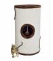 Scratching post/house 70 cm., beige/brown color