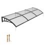 Door canopy VEVOR CZPC40X120T-C, With drainage, Transparent, 965 × 2975 × 275 mm