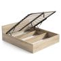 Double bed AkordV2, 160 × 200 cm, oak color, 167 × 205 × 68 cm