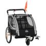 Bicycle trailer for children Homcom 142x75x101cm., black/gray