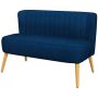 Dvivietė sofa, 2 vietos, Mėlyna, 117 × 77 × 56,5 cm