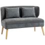 Dvivietė sofa, 2 vietų, Pilka, 117 × 78,5 × 65 cm