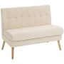Dvivietė sofa, 2 vietų, Smėlio, 118 × 68 × 90 cm